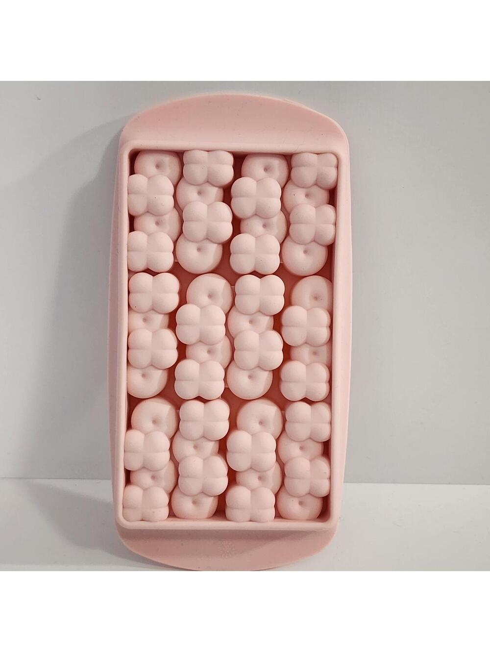 Pink XO XO  Silicone Ice Cube Tray Mold with Unique Design